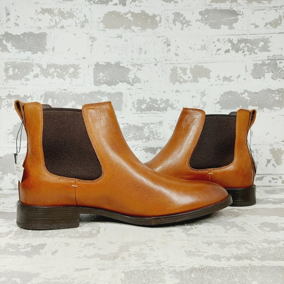 New Cole Haan Men's Hawthorne Brown Leather  Chelsea Boots T248 - Picture 2 of 10